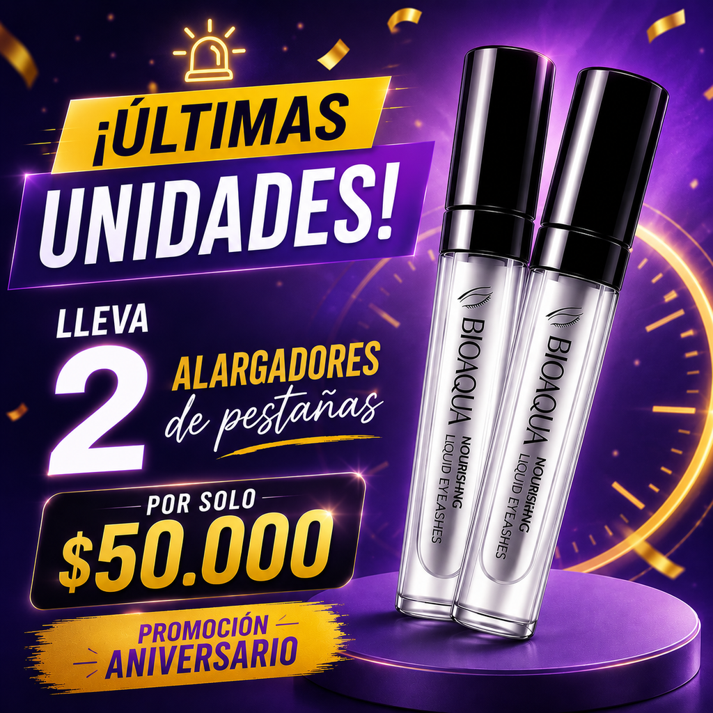 SÉRUM ALARGADOR DE PESTAÑAS BIOAQUA - 💜Resultados Visibles en Menos de 4 Semanas💜